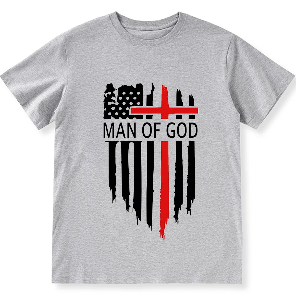 Man Of God Chrsitian Unisex Fit Cotton T-Shirt wearishow