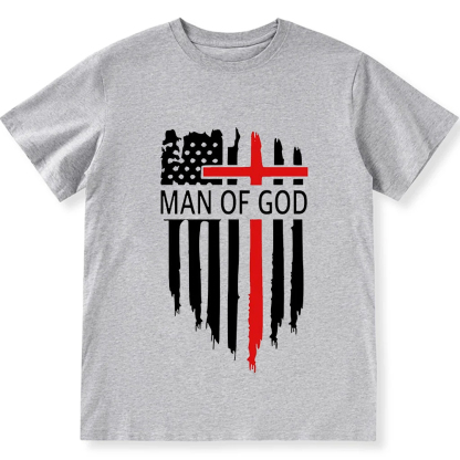 Man Of God Chrsitian Unisex Fit Cotton T-Shirt wearishow