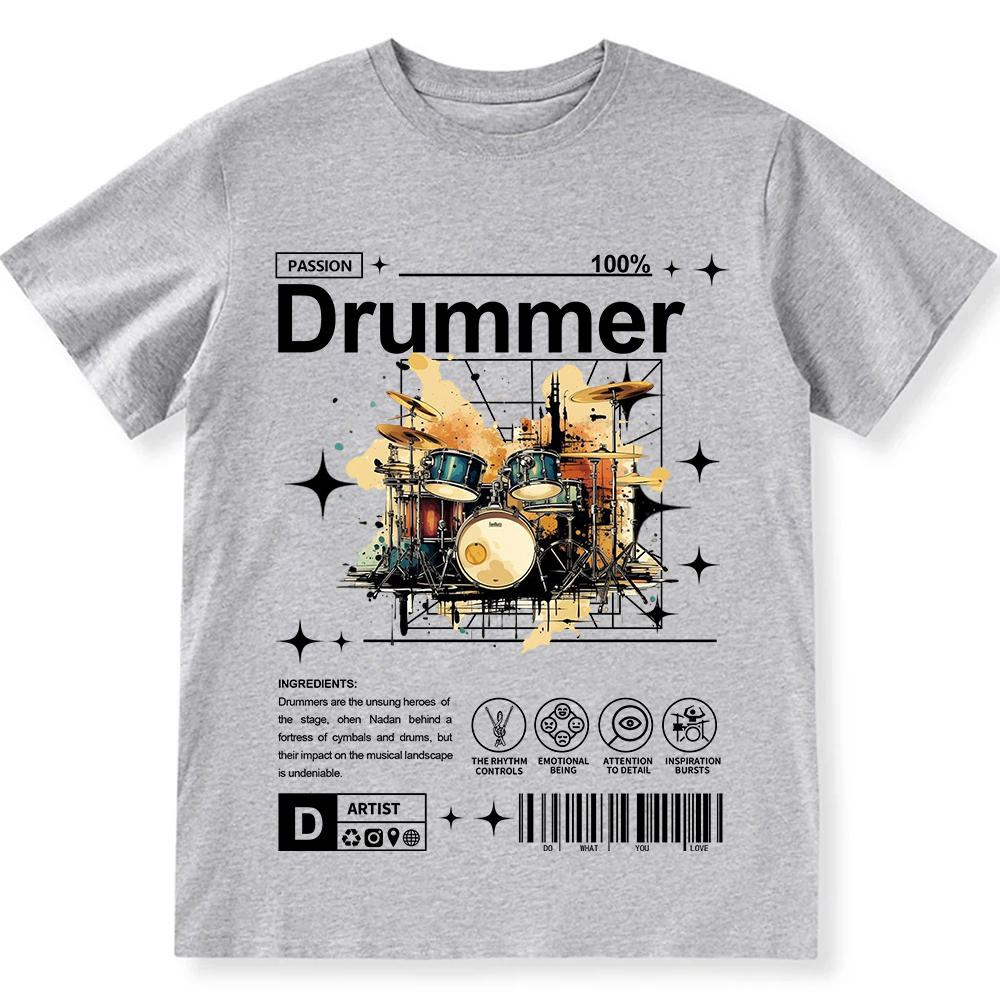 Drummer Unisex Fit Cotton T-Shirt wearishow