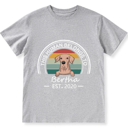 This Human Belongs To - Personalized Custom Unisex T-shirt