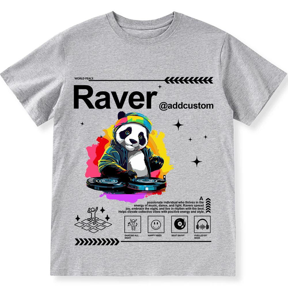 Addcustom Raver Unisex Fit Cotton T-Shirt wearishow