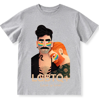 Lgbtq+ Love Is Love Unisex Fit Cotton T-Shirt wearishow