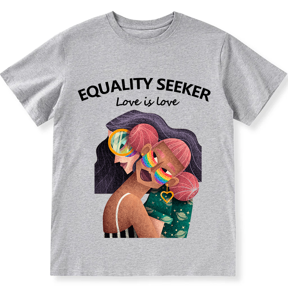 Equality Seeker Love Is Love Unisex Fit Cotton T-Shirt wearishow