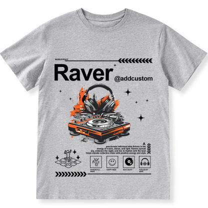 Addcustom Raver Unisex Fit Cotton T-Shirt wearishow