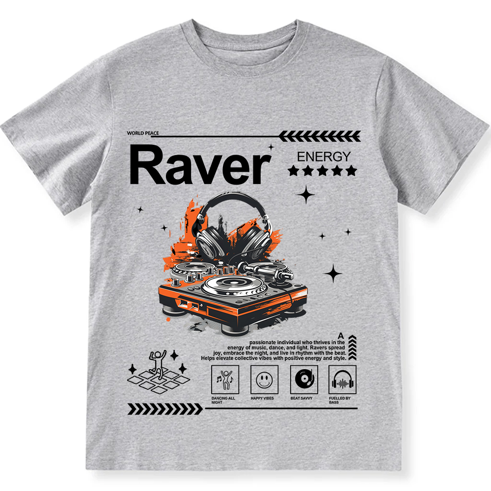 Raver Unisex Fit Cotton T-Shirt wearishow