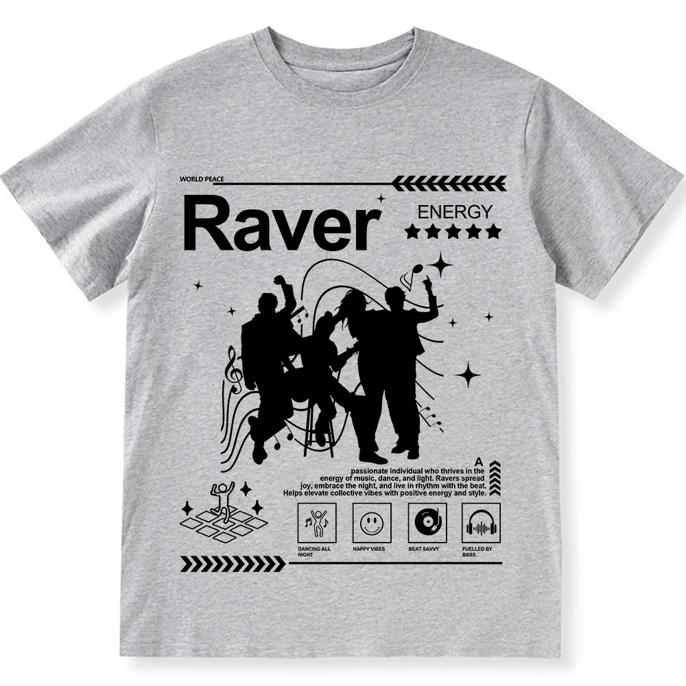 Raver Unisex Fit Cotton T-Shirt wearishow
