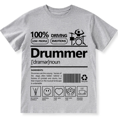 Drummer Unisex Fit Washed T-Shirt wearishow