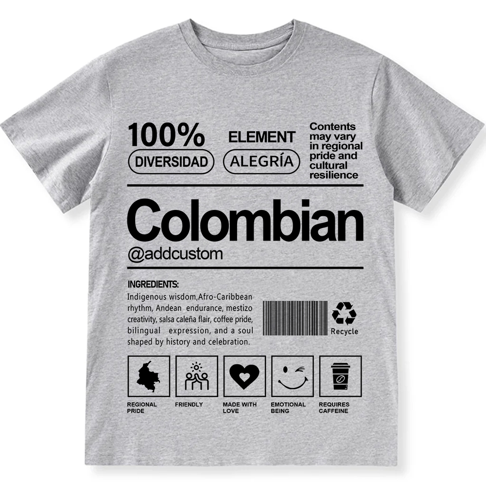 Colombian Addcustom Unisex Fit  Cotton T-Shirt wearishow