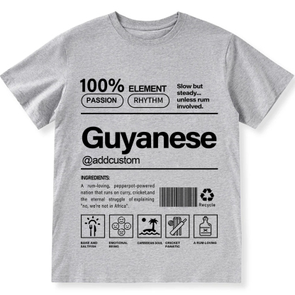 Guyanese Addcustom Unisex Fit  Cotton T-Shirt wearishow