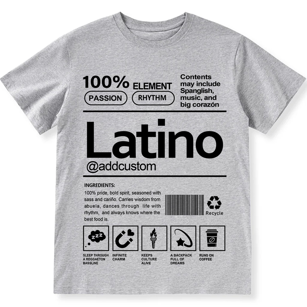Latino Addcustom Unisex Fit  Cotton T-Shirt wearishow