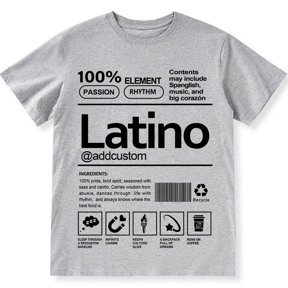 Latino Addcustom Unisex Fit  Cotton T-Shirt wearishow