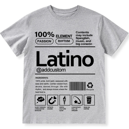 Latino Addcustom Unisex Fit  Cotton T-Shirt wearishow