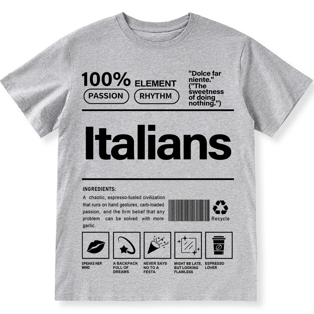 Italians Unisex Fit  Cotton T-Shirt wearishow