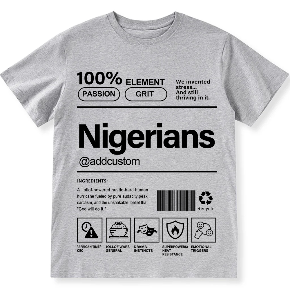 Nigerians Addcustom Unisex Fit  Cotton T-Shirt wearishow