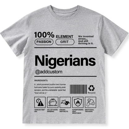 Nigerians Addcustom Unisex Fit  Cotton T-Shirt wearishow