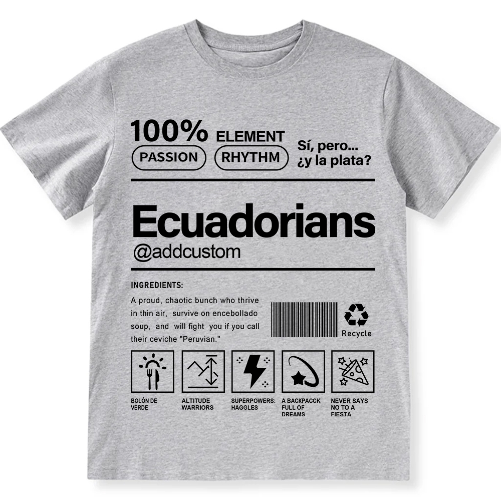Ecuadorians Addcustom Unisex Fit  Cotton T-Shirt wearishow