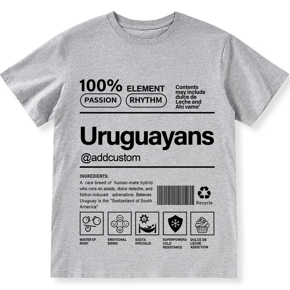 Uruguayans Addcustom Unisex Fit  Cotton T-Shirt wearishow
