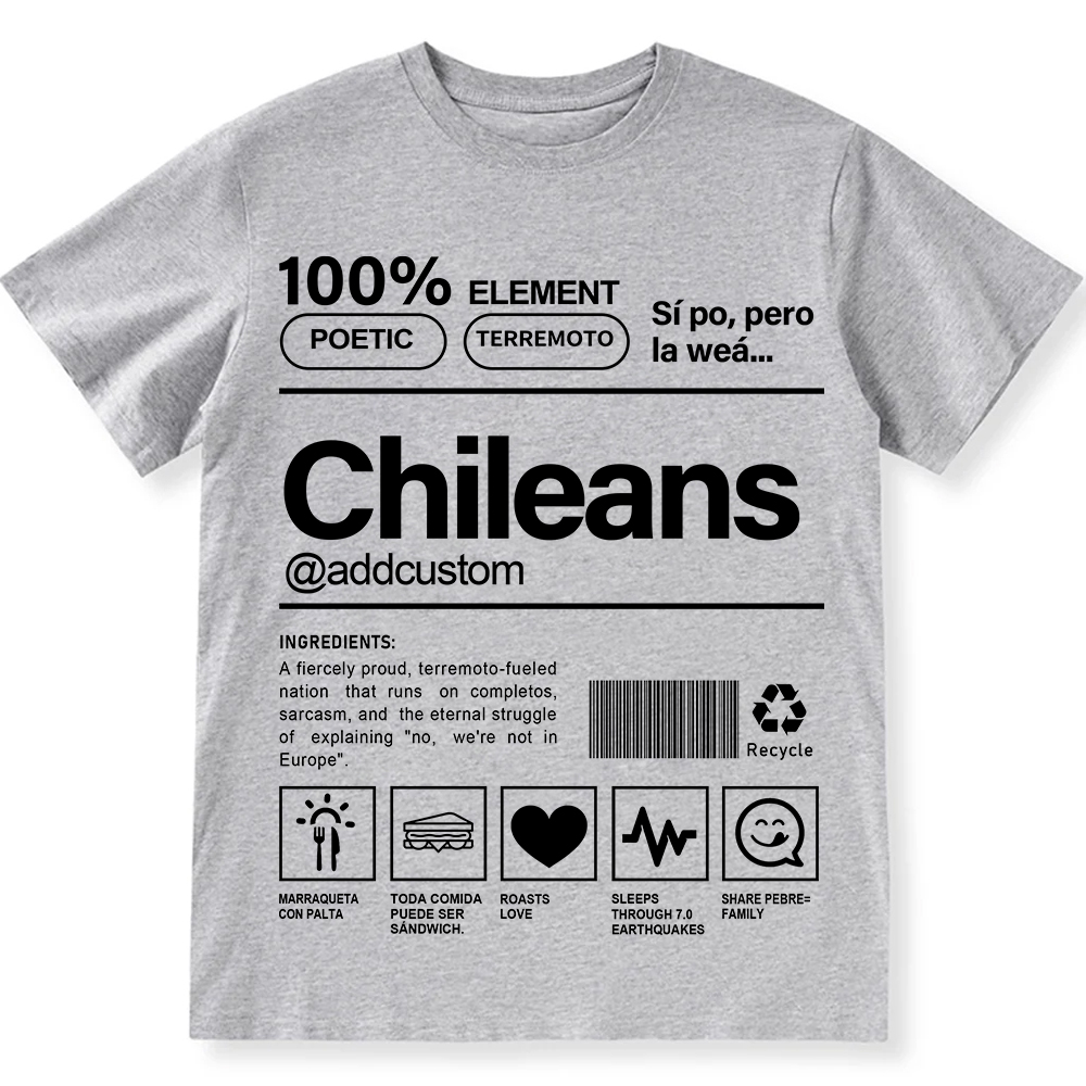 Chileans Addcustom Unisex Fit  Cotton T-Shirt wearishow