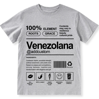 Venezolana Addcustom Unisex Fit  Cotton T-Shirt wearishow