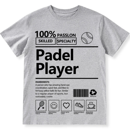 Padel Player Unisex Fit Washed T-Shirt wearishow
