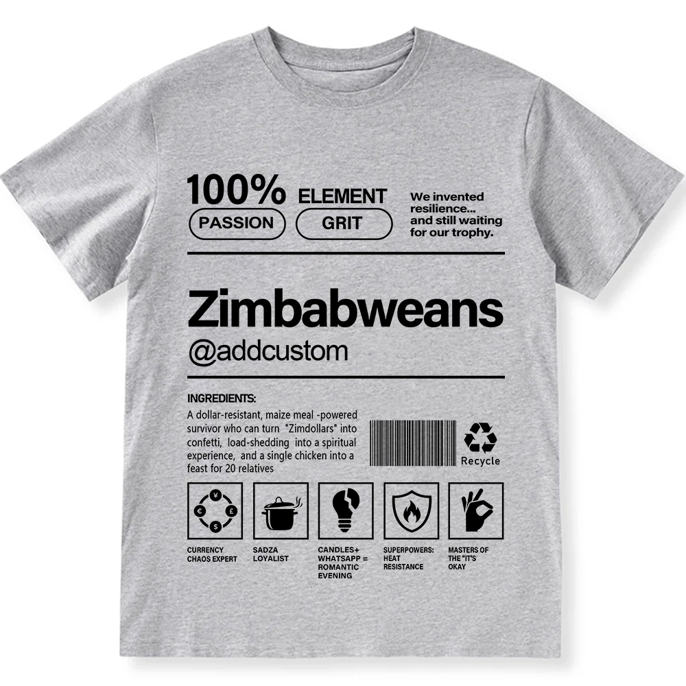 Zimbabweans Addcustom Unisex Fit  Cotton T-Shirt wearishow