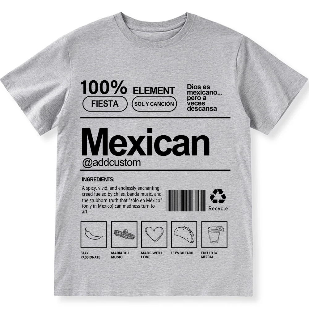 Mexican Addcustom Unisex Fit  Cotton T-Shirt wearishow