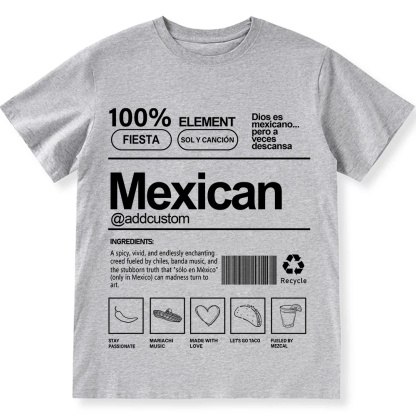 Mexican Addcustom Unisex Fit  Cotton T-Shirt wearishow