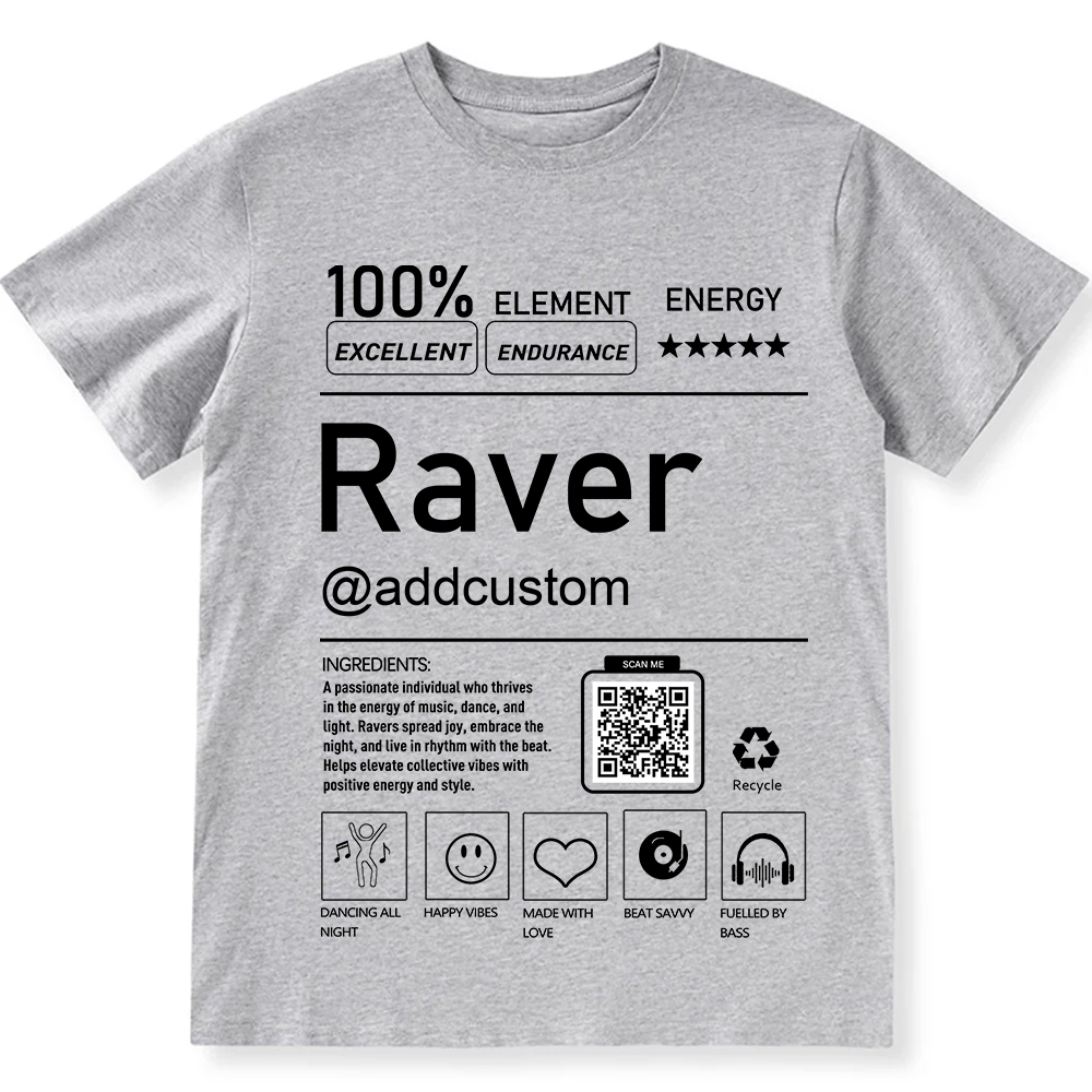 Ravel QR Code Personalized Custom Unisex Fit T-Shirt wearishow