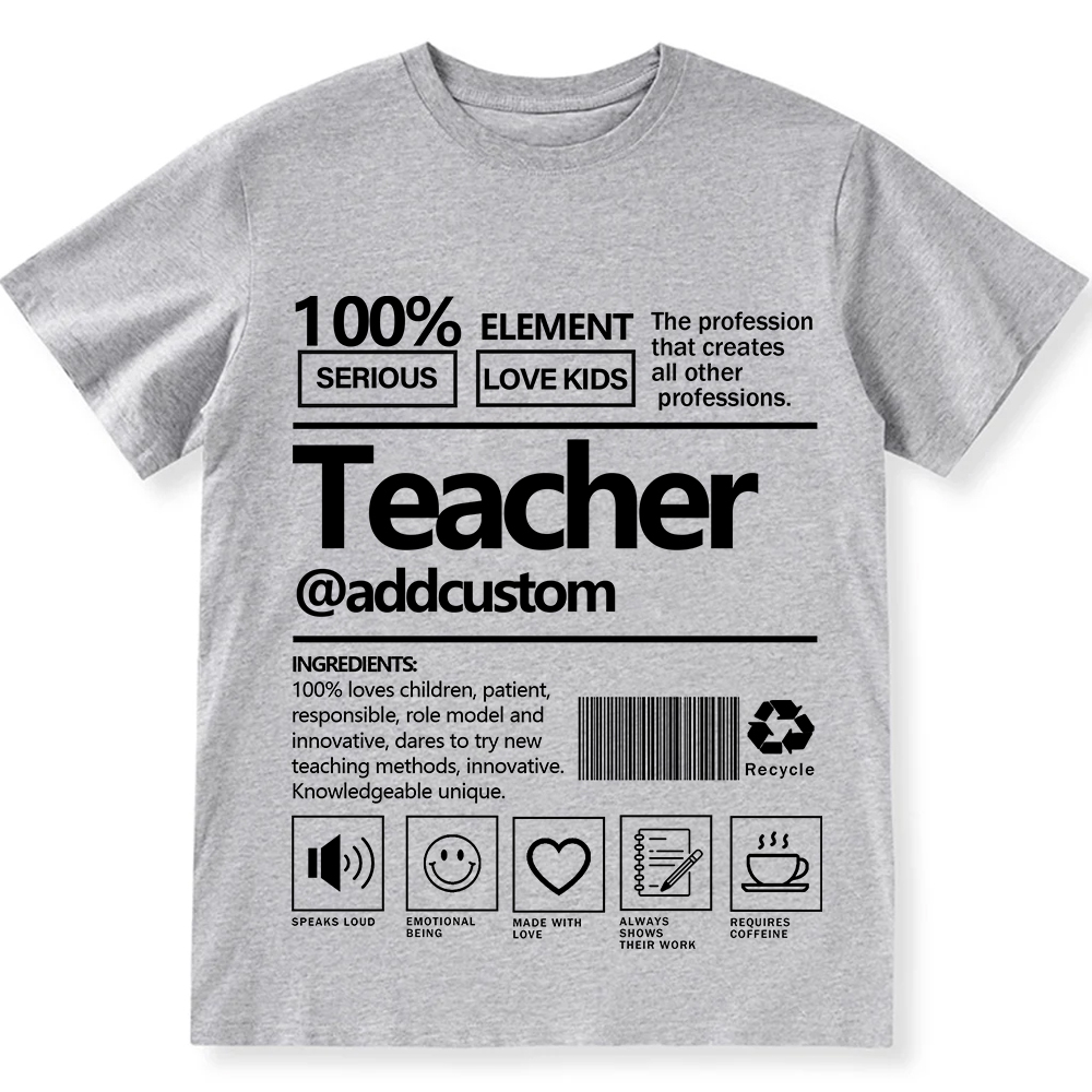 Teacher Addcustom- Personalized Custom Unisex Fit T-Shirt wearishow