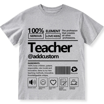 Teacher Addcustom- Personalized Custom Unisex Fit T-Shirt wearishow