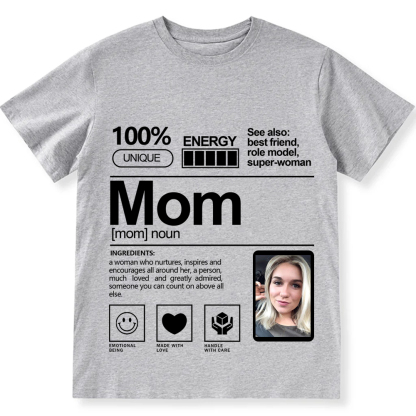 Addcustom  Photo Mom Personalized Custom Unisex Fit T-Shirt wearishow