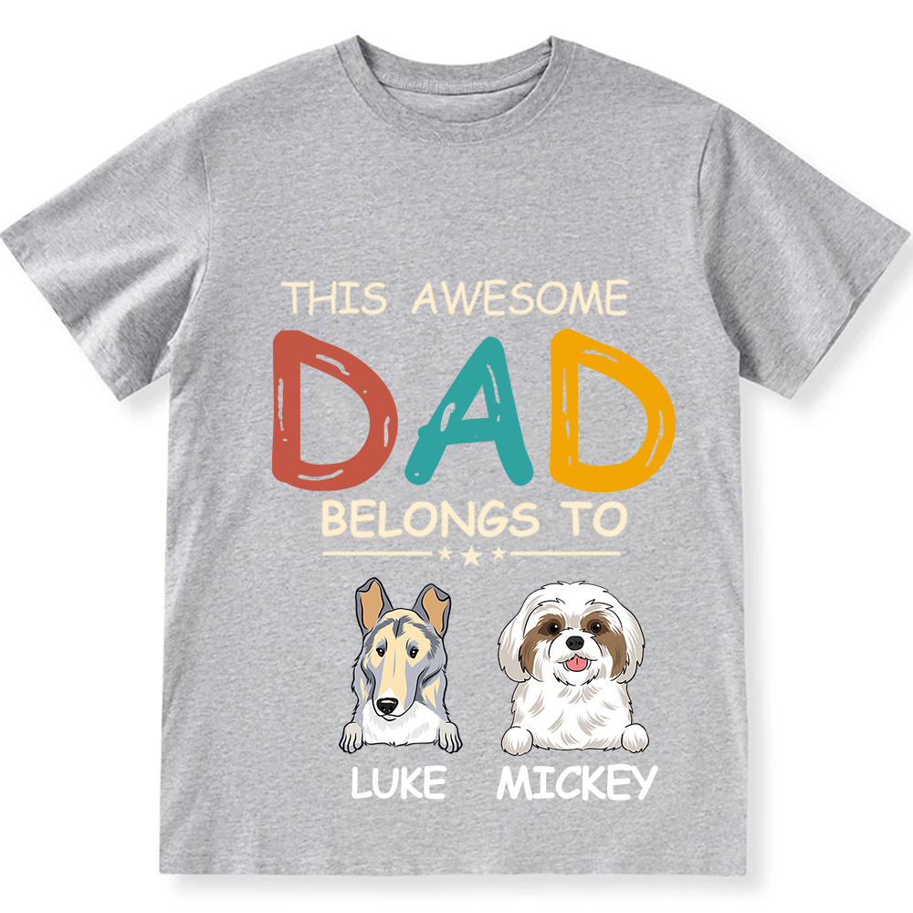 This Awesome Mom/Dad Belongs To - Personalized Custom Unisex T-shirt