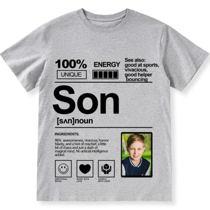 Addcustom  Photo Son Personalized Custom Unisex Fit T-Shirt wearishow