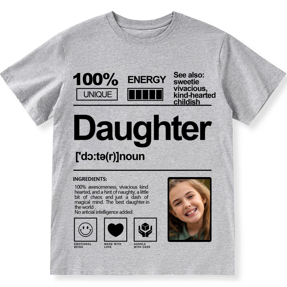Addcustom  Photo Dauthter Personalized Custom Unisex Fit T-Shirt wearishow