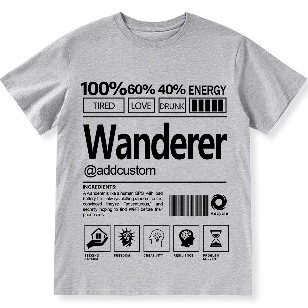 Addcustom Wanderer Personalized Custom Unisex Fit T-Shirt wearishow