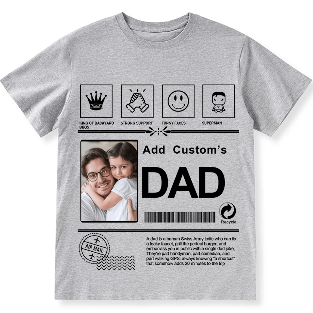 Dad Custom Unisex Fit Cotton T-Shirt wearishow