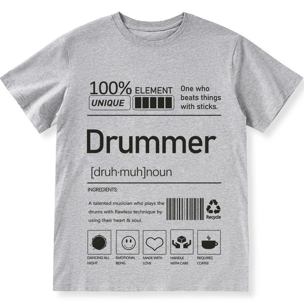 Drummer  Unisex Fit Cotton T-Shirt wearishow