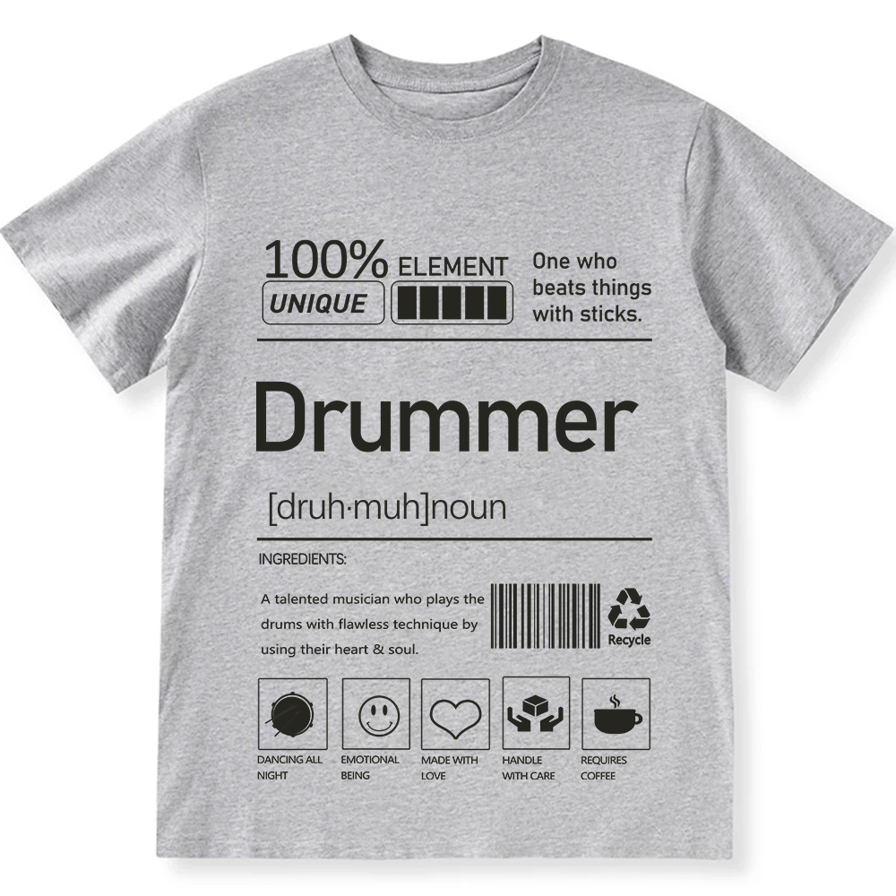 Drummer  Unisex Fit Cotton T-Shirt wearishow