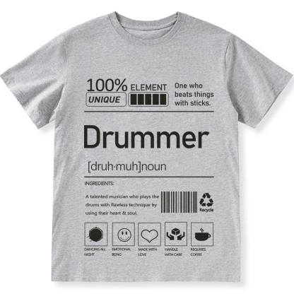 Drummer  Unisex Fit Cotton T-Shirt wearishow