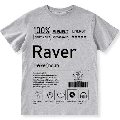 Raver Unisex Fit Cotton T-Shirt wearishow