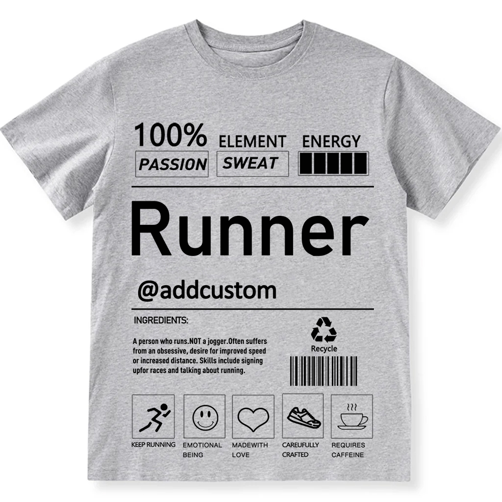 Runner  Custom Unisex Fit Cotton T-Shirt wearishow