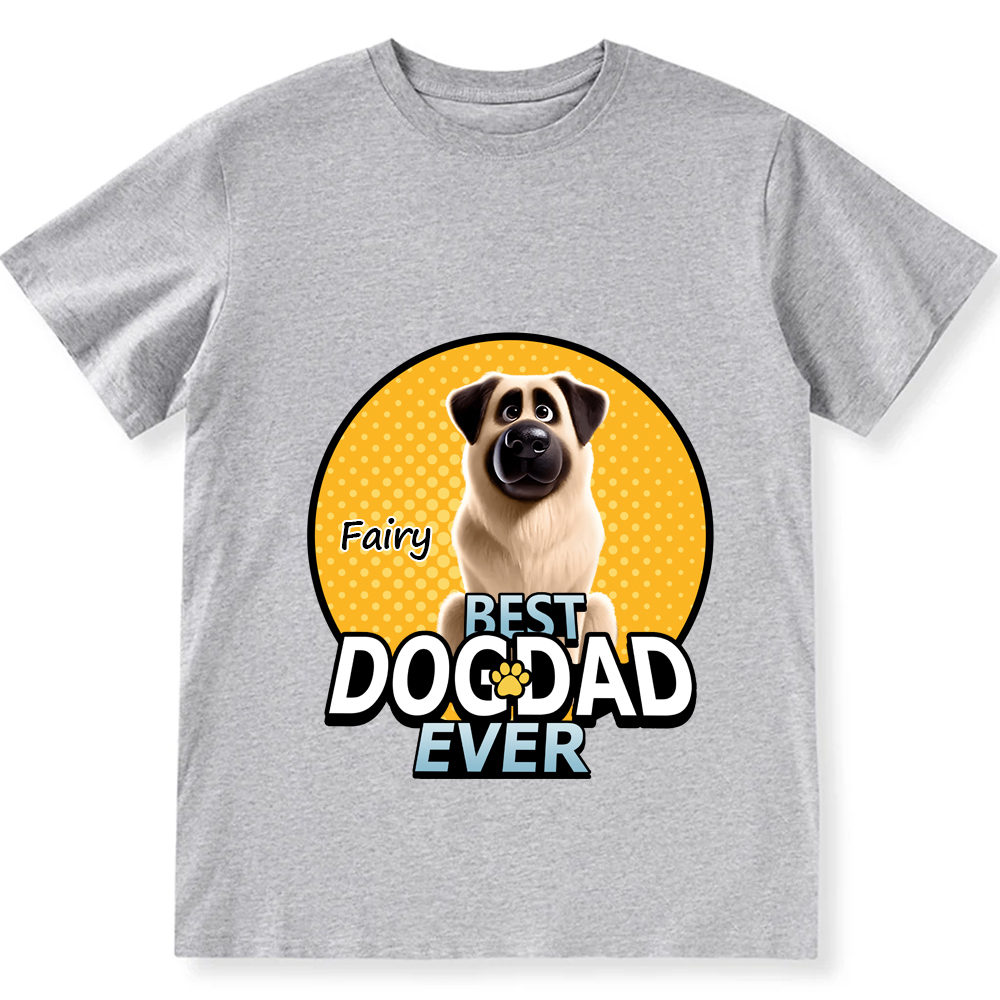 Best Dog Mom For Furry Kid- Personalized Custom Unisex Fit Cotton T-Shirt wearishow
