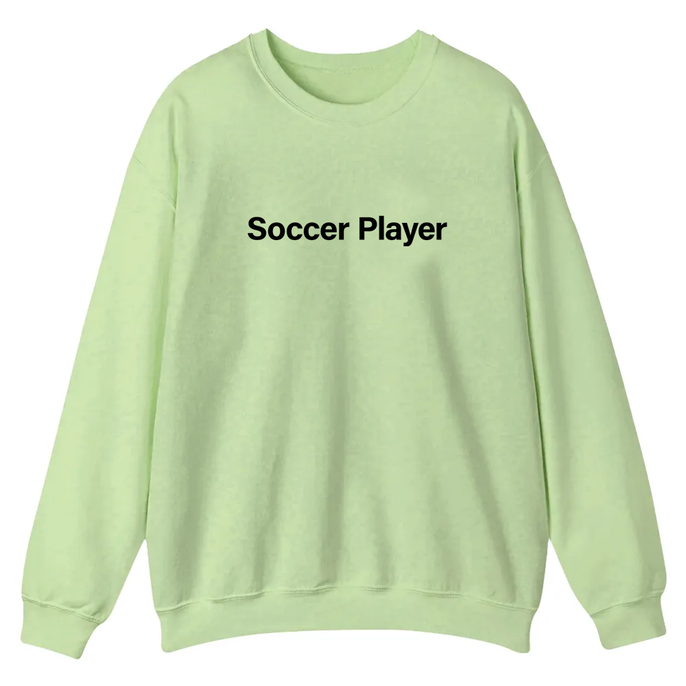 Soccer Player Casual Crewneck Sweatshirt wearishow