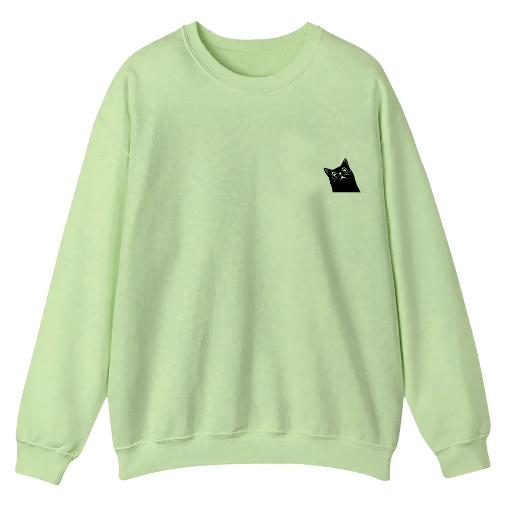 Cat Trick Customized Unisex Casual Crewneck Sweatshirt wearishow