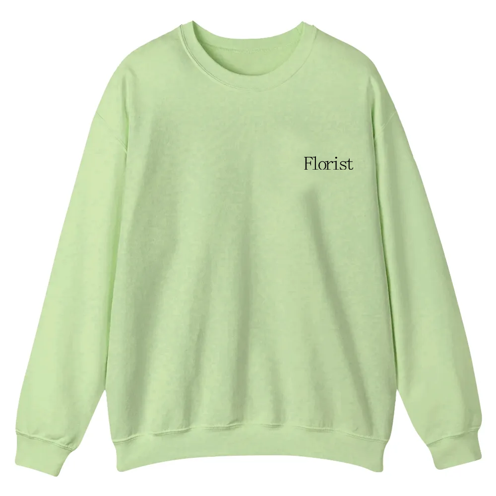 Florist Casual Crewneck Sweatshirt wearishow