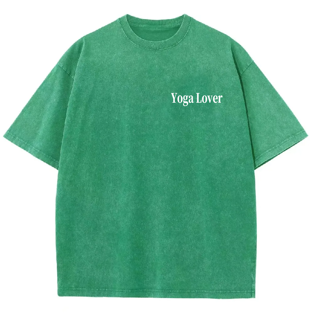 Yoga Lover Casual Washed T-Shirt