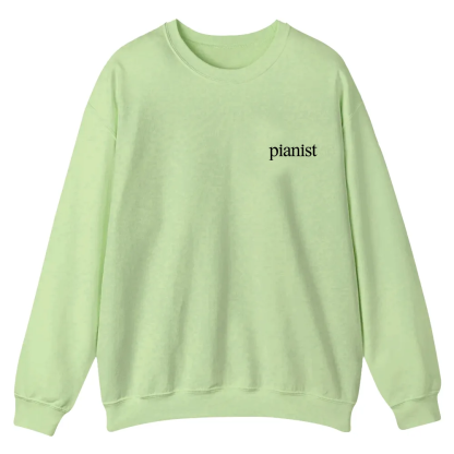 Pianist Casual Crewneck Sweatshirt wearishow