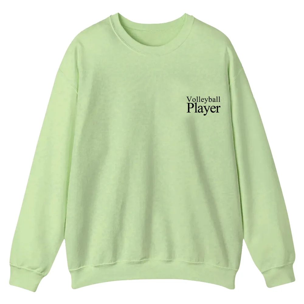 Volleyball Player Casual Crewneck Sweatshirt wearishow