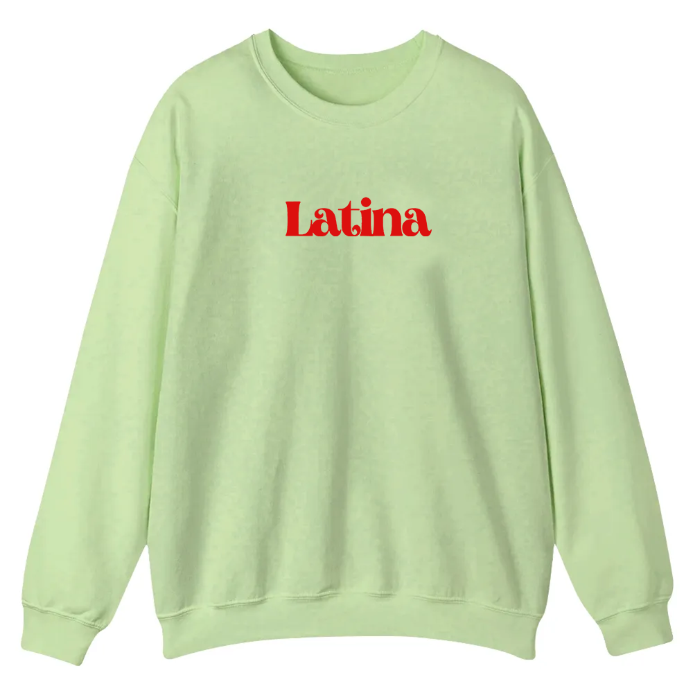 Latina Unisex Fit  Casual Crewneck Sweatshirt wearishow