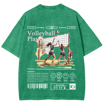 Volleyball Player Unisex Fit Washed T-Shirt